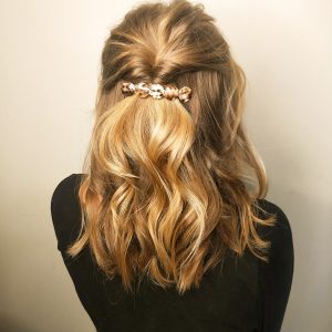 large cowrie shell barrette hair clip