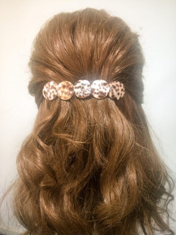 large cowrie shell barrette hair clip