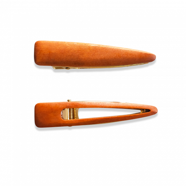 wooden hair clips