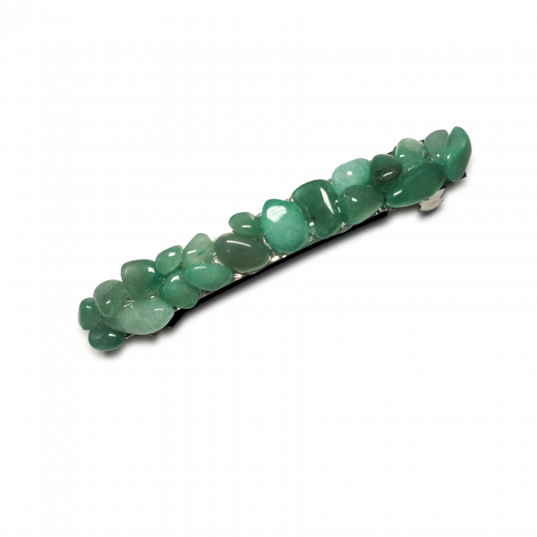 jade crystal hair barrette clip