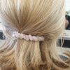 rose quartz crystal barrette