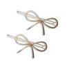 metal bow pins gold