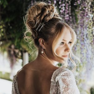 crystal cross hair pins