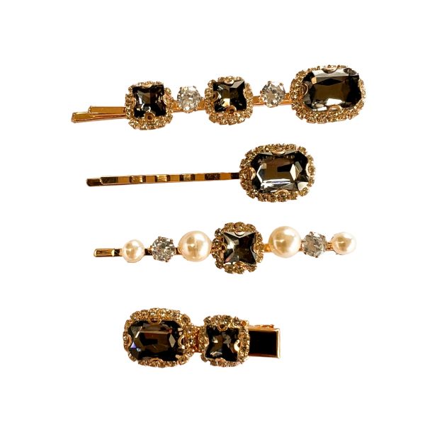 Glamour Hair Pins Grey